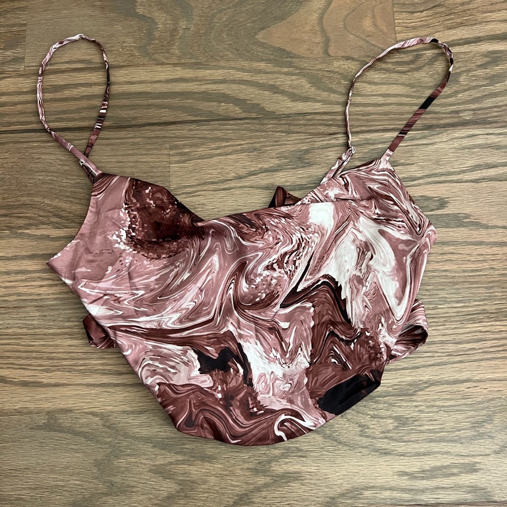 Marble Swirl Brown Camisole Top